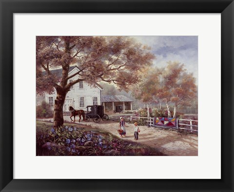 Framed Amish Country Home Print