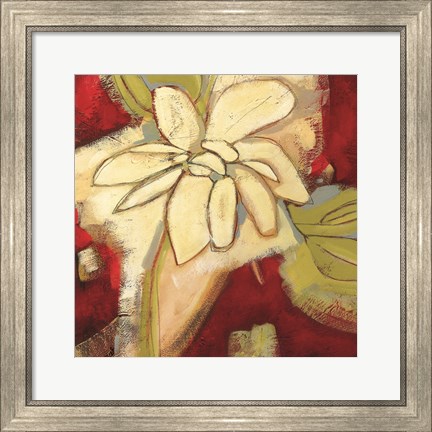 Framed Jungle Gardenia I Print