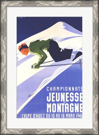 Framed Championnats Jeunesse Et Montagne Print