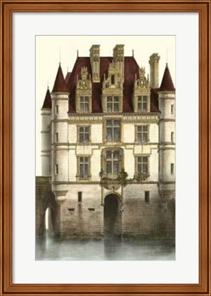 Framed French Chateaux In Brick I Print