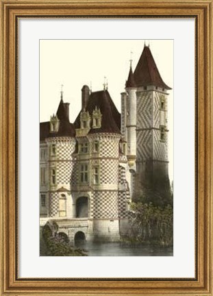 Framed French Chateaux In Brick II Print