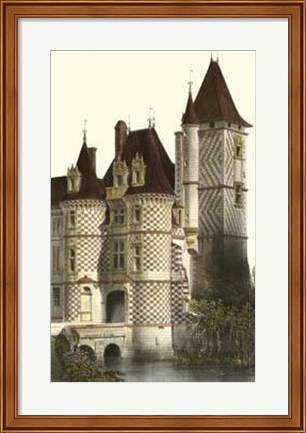 Framed French Chateaux In Brick II Print