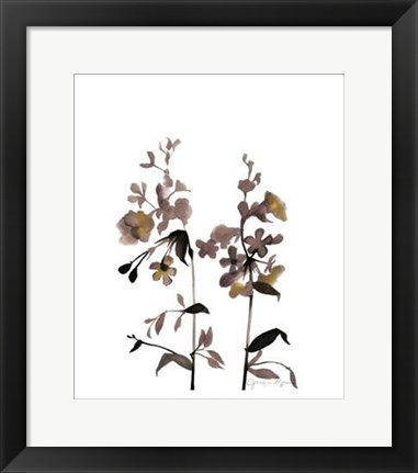 Framed Watermark Wildflowers III Print
