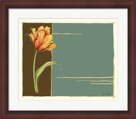 Framed Parrot Tulip No 1 Print