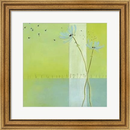 Framed Blue Seedlings IV Print