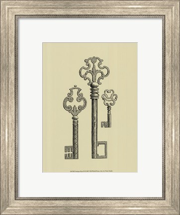 Framed Antique Keys II Print