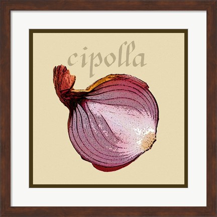 Framed Italian Vegetable VI Print