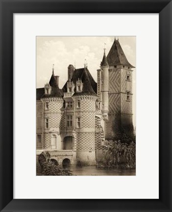 Framed Petite Sepia Chateaux VII Print