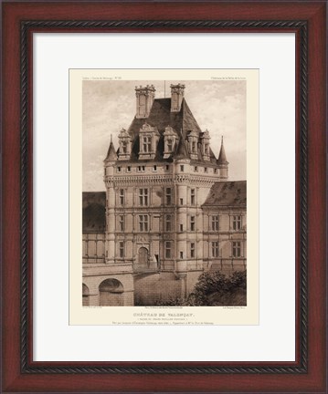 Framed Petite Sepia Chateaux VIII Print