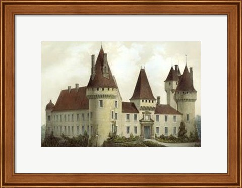 Framed Petite French Chateaux I Print