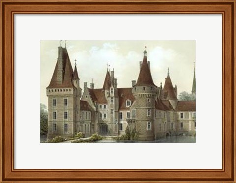 Framed Petite French Chateaux IV Print