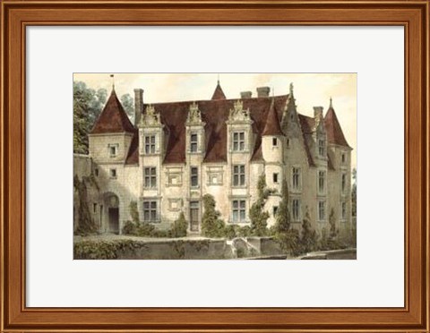 Framed Petite French Chateaux VI Print