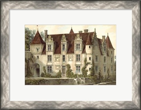 Framed Petite French Chateaux VI Print
