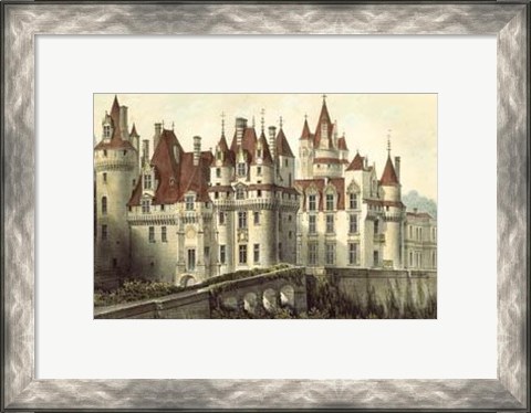 Framed Petite French Chateaux VII Print