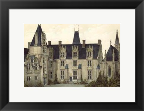 Framed Petite French Chateaux VIII Print