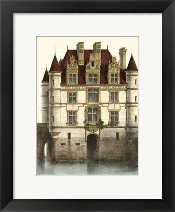 Framed Petite French Chateaux IX Print