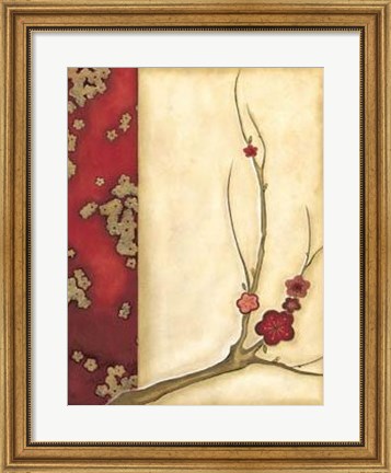 Framed Crimson Branch I Print