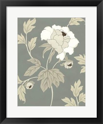 Framed Peony Elegance II Print