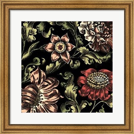 Framed Floral Fancy III Print