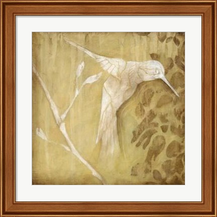 Framed Wings and Damask I Print