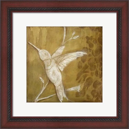 Framed Wings and Damask II Print