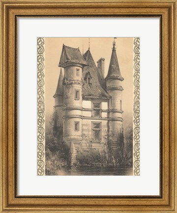 Framed Bordeaux Chateau I Print