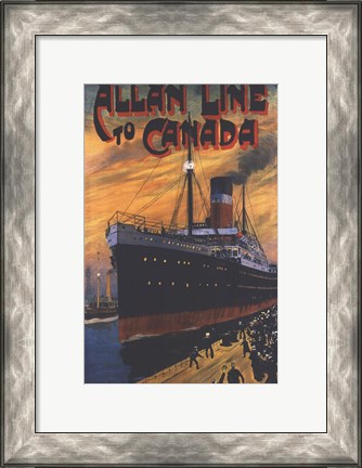 Framed Allan Line To Canada Print