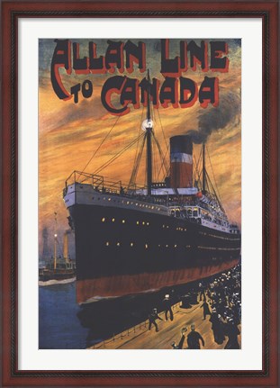 Framed Allan Line To Canada Print