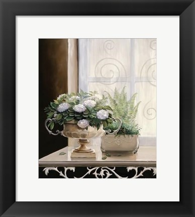 Framed Flowers at the Window I Print