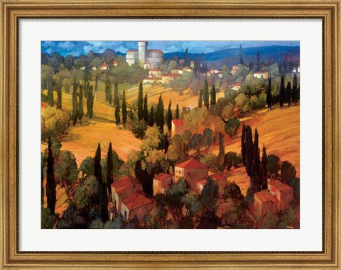 Framed Tuscan Castle Print