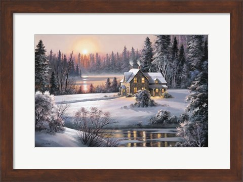 Framed Winter Sunset Print