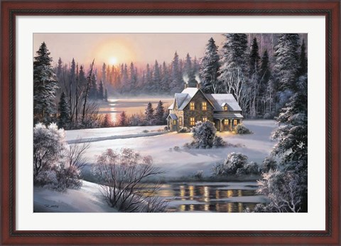 Framed Winter Sunset Print