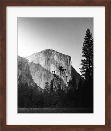 Framed El Capitan In Shadow Print