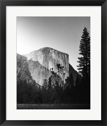 Framed El Capitan In Shadow Print