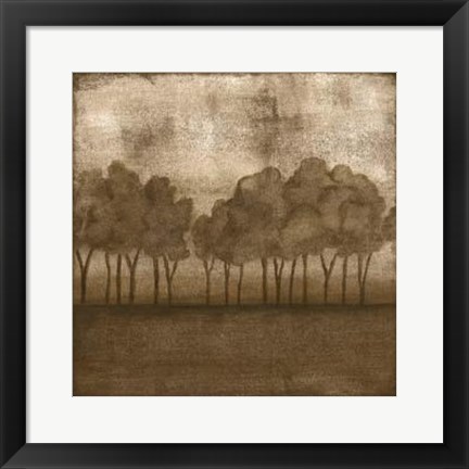Framed Trees At Dusk II Print