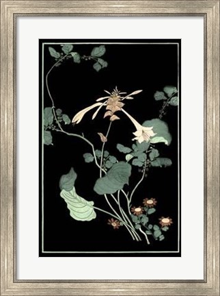 Framed Midnight Floral I Print