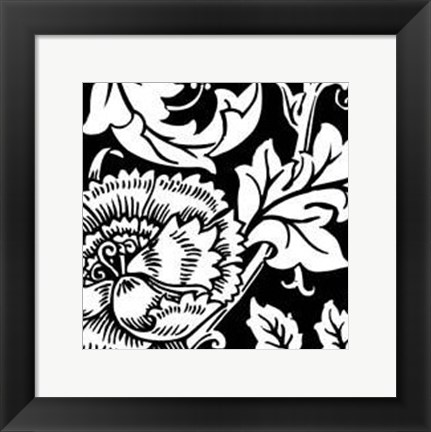 Framed Printed Graphic Floral Motif III Print