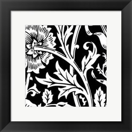 Framed Printed Graphic Floral Motif IV Print