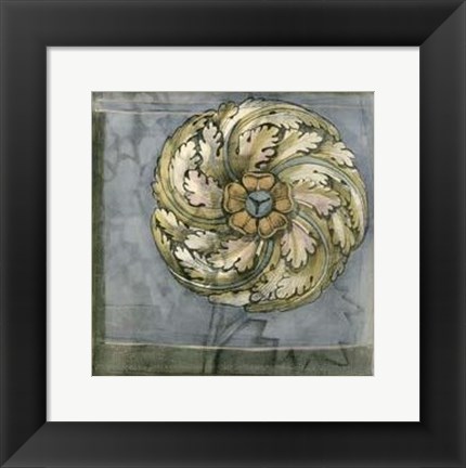 Framed Small Rosette and Damask III Print