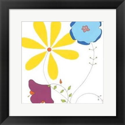 Framed Playful Blooms III Print