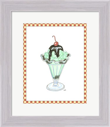 Framed Ice Cream Parlor III Print