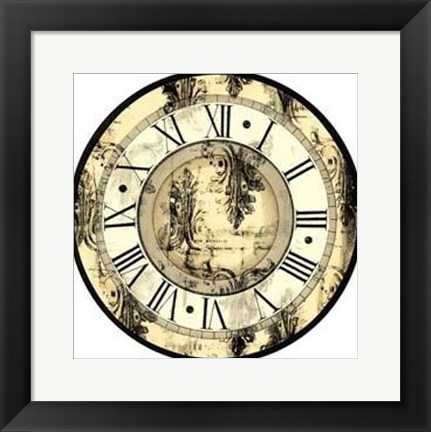 Framed Small Aged Elegance Clock Print