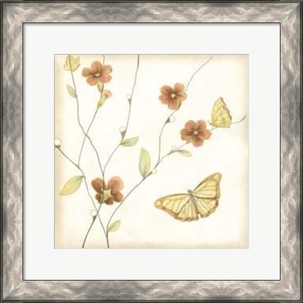 Framed Butterfly Branch Print