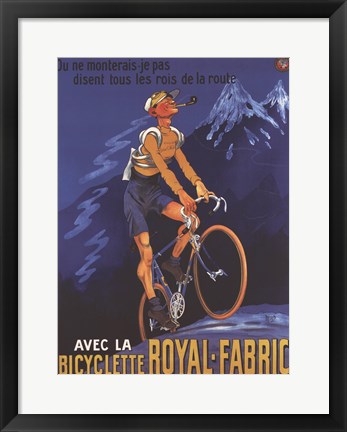 Framed Cycles Royal Fabric Print