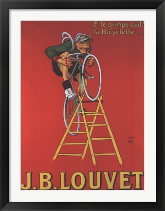 Framed Cycles Louvet Print