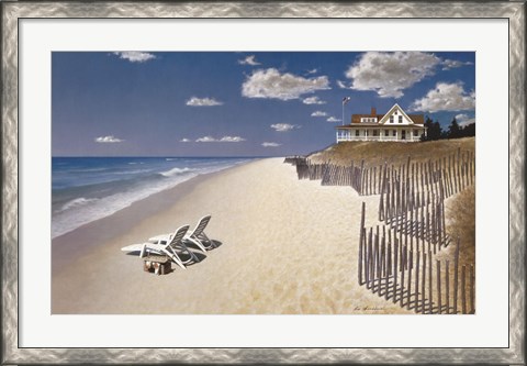 Framed Beach House View Print