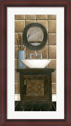 Framed Modern Bath Panel III Print