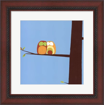 Framed Tree-top Owls IV Print