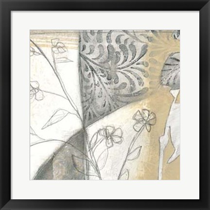 Framed Neutral Garden Abstract II Print