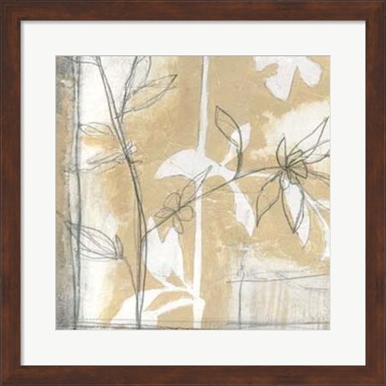 Framed Neutral Garden Abstract IV Print